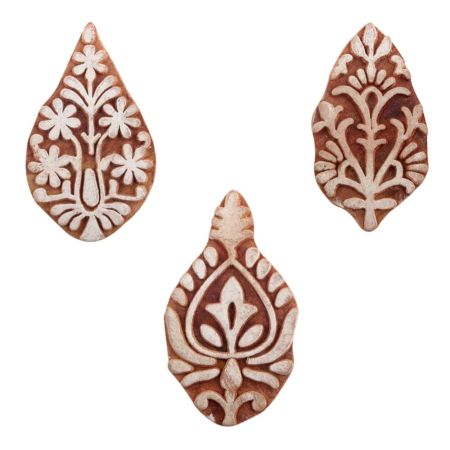 Set of 3 Piece New Mix Wooden Printing Blocks